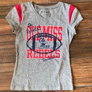 Girls youth Ole Miss Football T-shirt